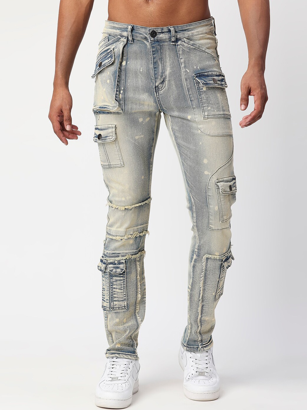 

WAIMEA Men Blue Skinny Fit Mildly Distressed Stretchable Jeans