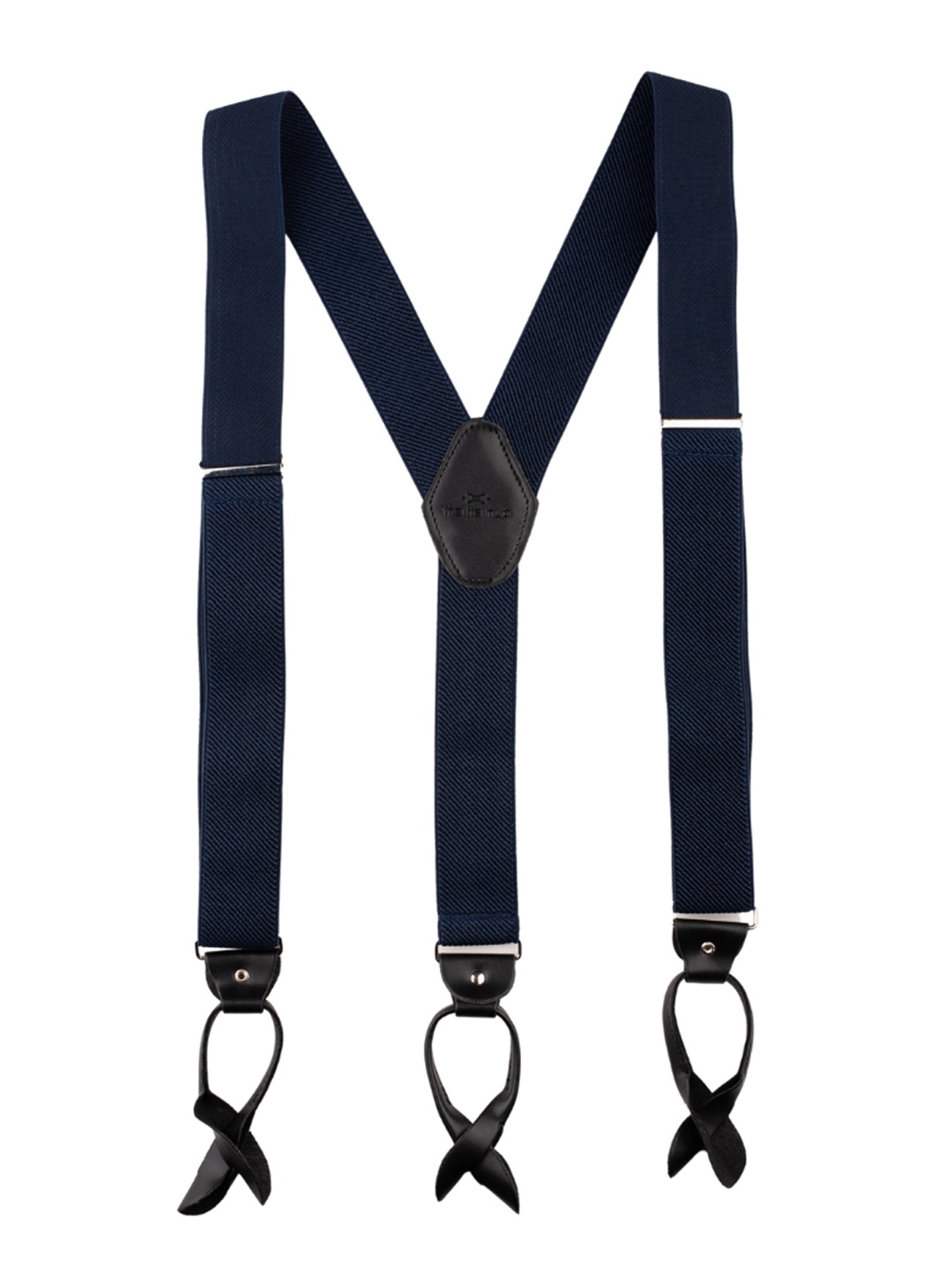 

The Tie Hub Men Navy Blue Clip-On Suspenders