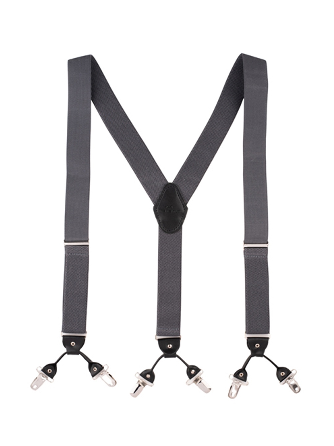 

The Tie Hub Men Grey & Black Suspender