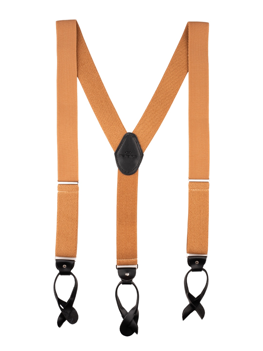 

The Tie Hub Men Rust & Black Solid Clip-On Suspenders