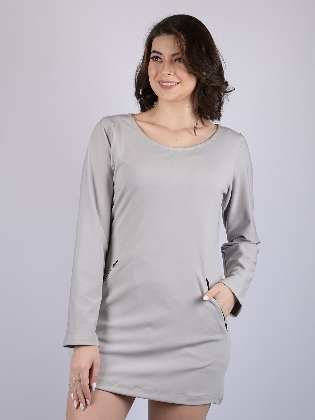 

OWO THE LABEL Grey Sheath Mini Dress