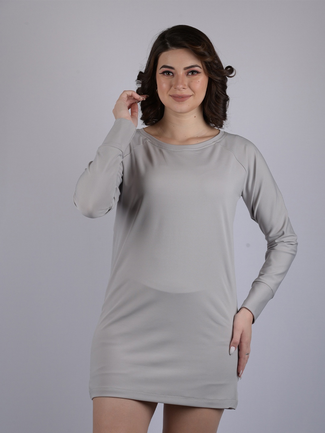 

OWO THE LABEL Grey Sheath Mini Dress