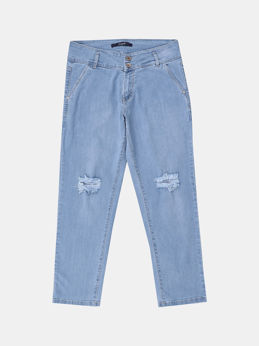

V-Mart Women Blue Classic Mildly Distressed Cotton Jeans