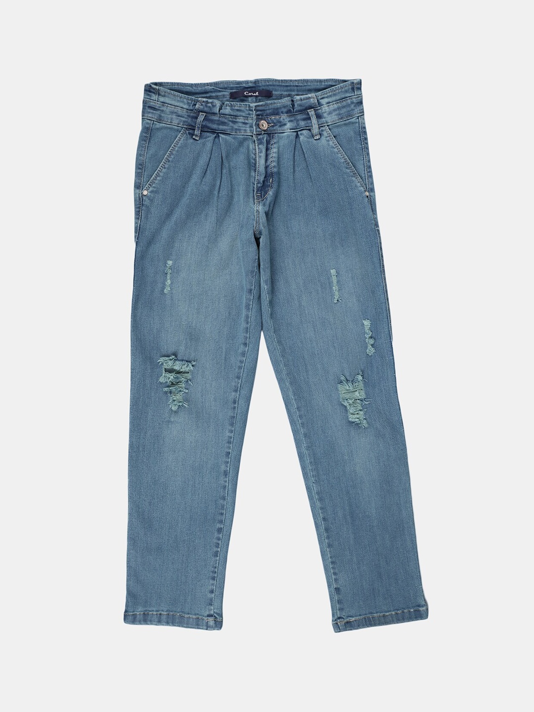 

V-Mart Women Blue Classic Mildly Distressed Light Fade Cotton Jeans
