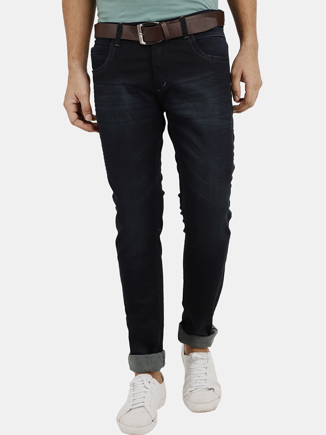 

V-Mart Men Blue Classic Slim Fit Light Fade Cotton Jeans