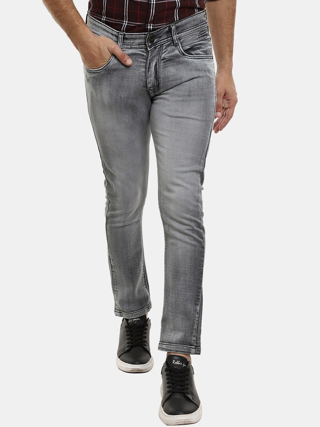 

V-Mart Men Grey Classic Heavy Fade Cotton Jeans