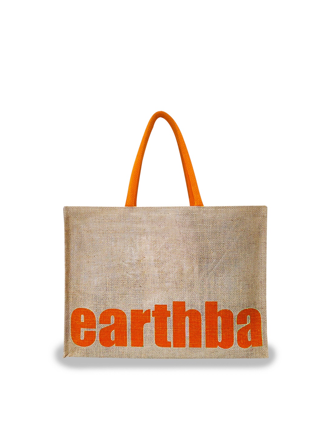 

earthbags Beige Printed Jute Tote Bag