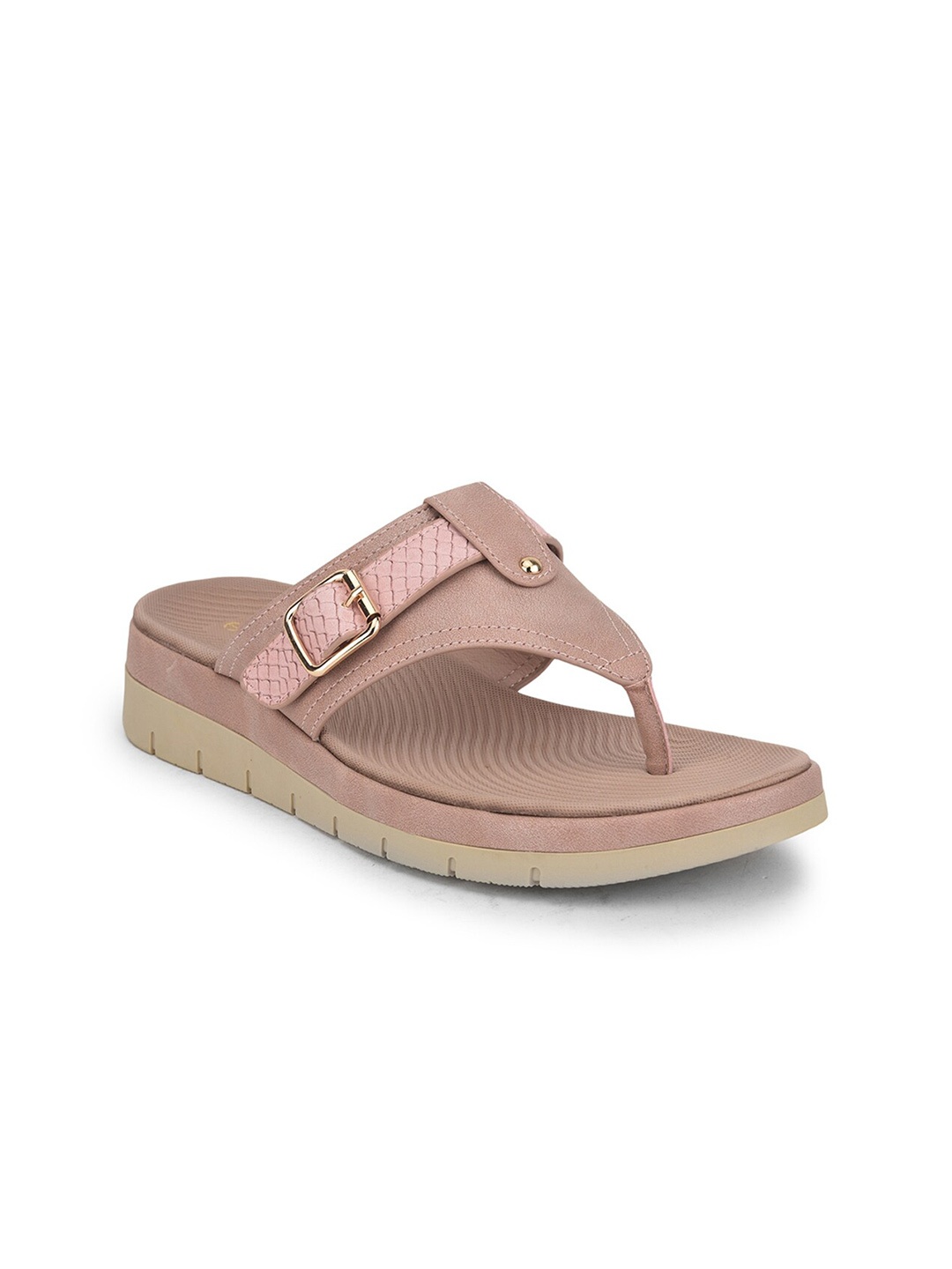 

Liberty Women Textured T-Strap Flats, Pink