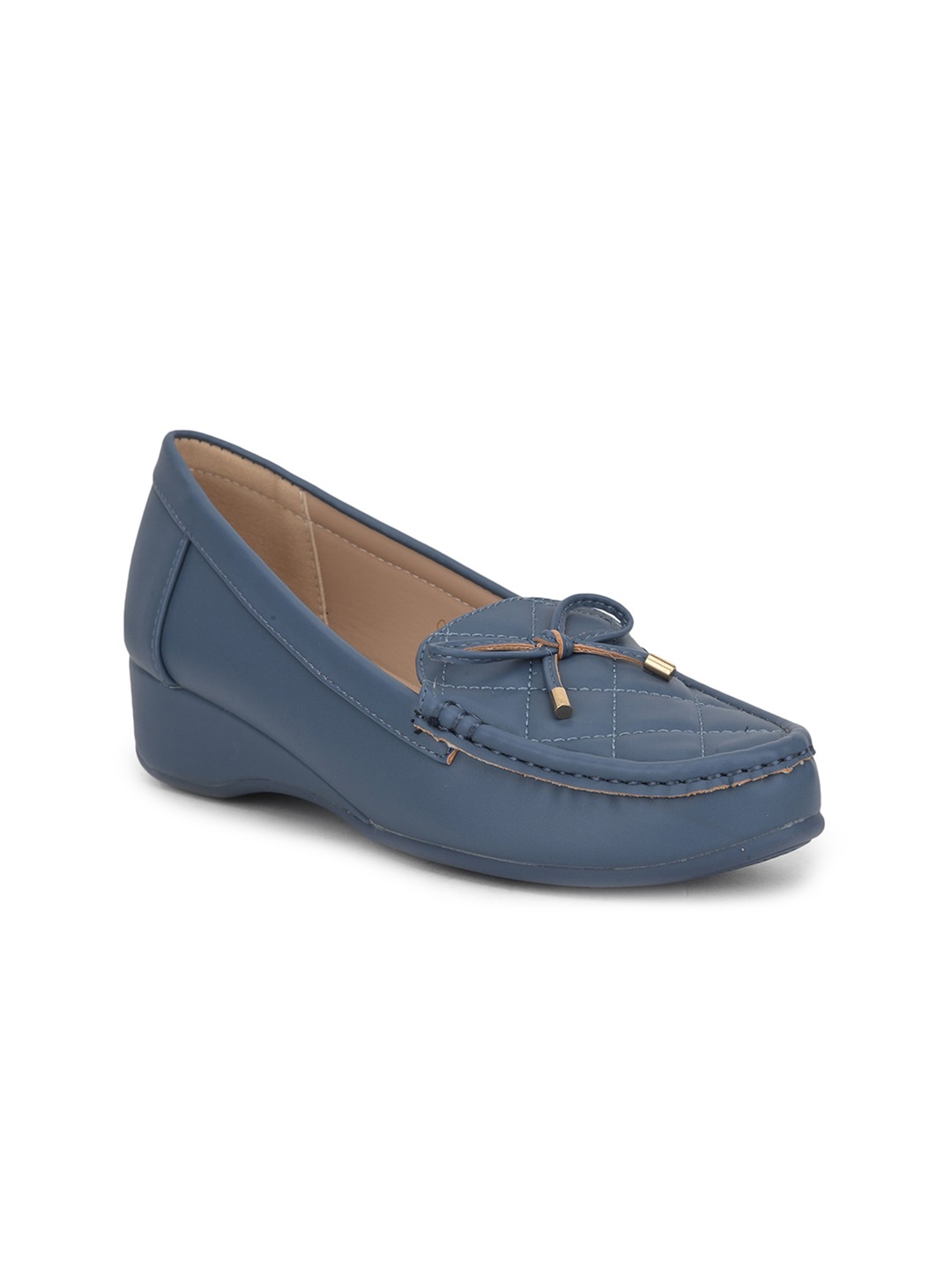 

Liberty Blue Wedge Pumps Heels With Bows