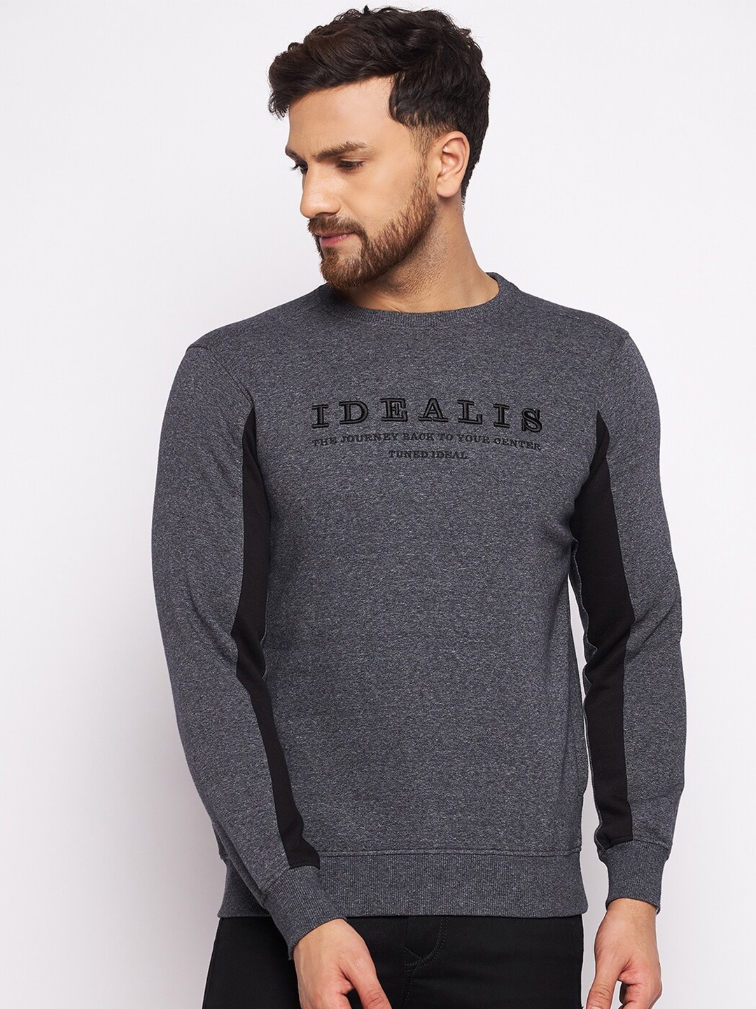 

98 Degree North Men Black Printed Sweatshirt