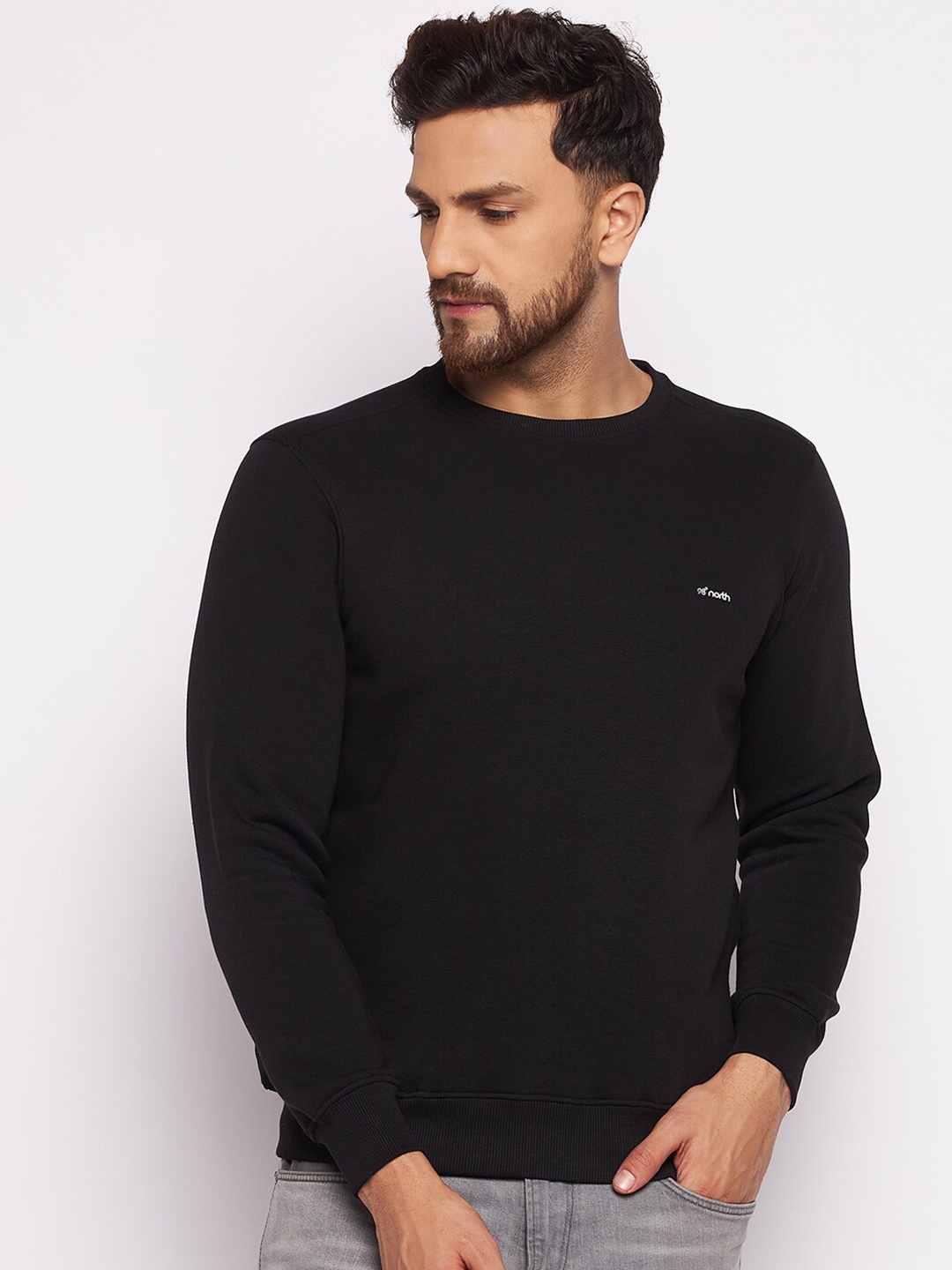 

98 Degree North Men Black Sweatshirt