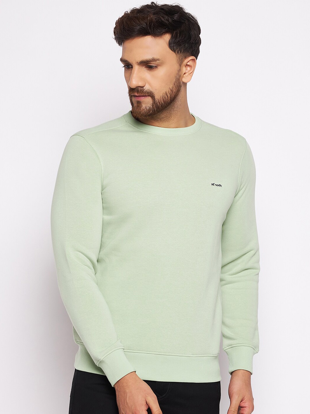 

98 Degree North Pullover Round Neck Sweatshirt, Lime green