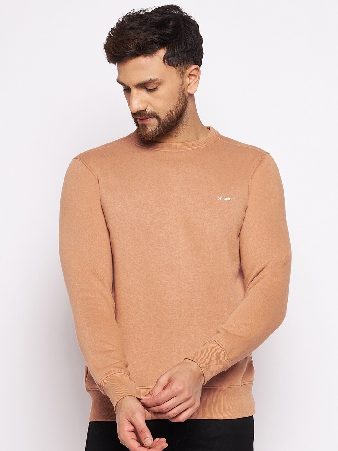 

98 Degree North Pullover Round Neck Sweatshirt, Copper