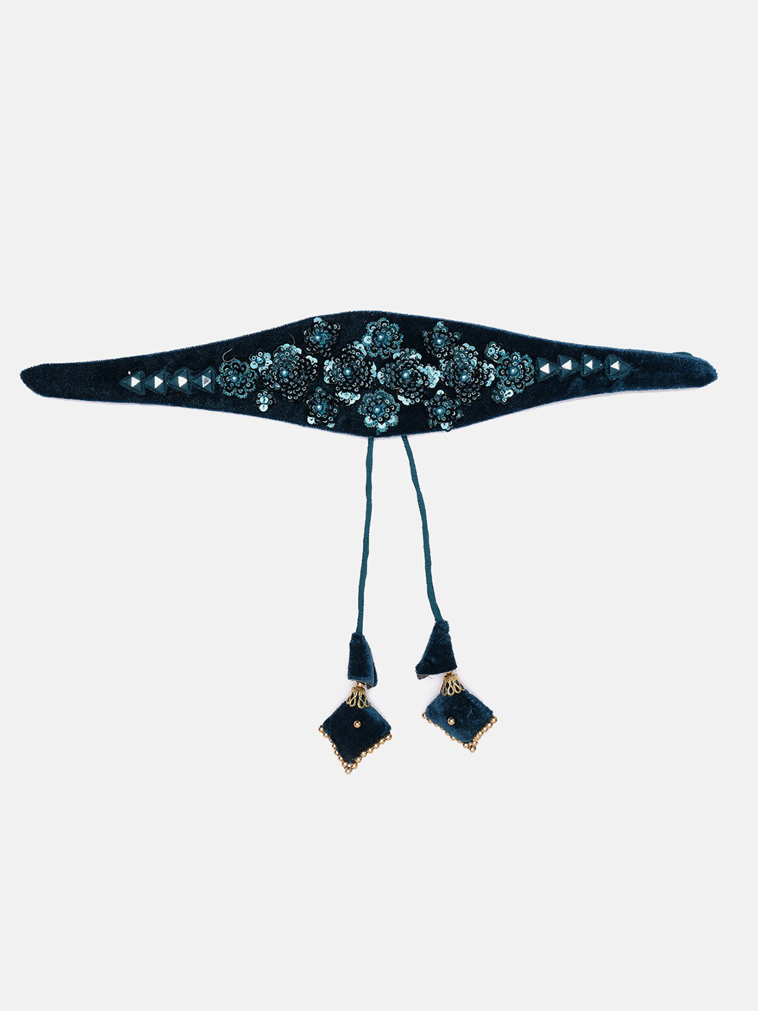 

panchhi Women Teal Embellished Belt