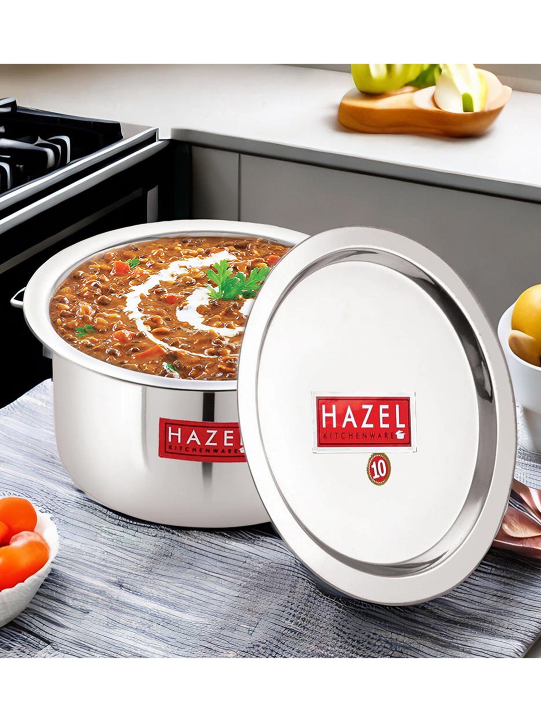 

HAZEL Alfa Stainless Steel Tope With Lid 1L, Silver