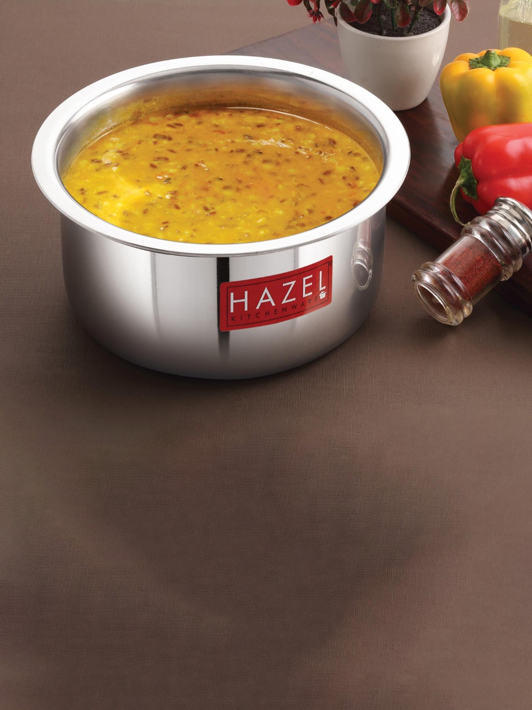 

HAZEL Tri-Ply Stainless Steel Tope Cookware 2.3 Litres, Silver