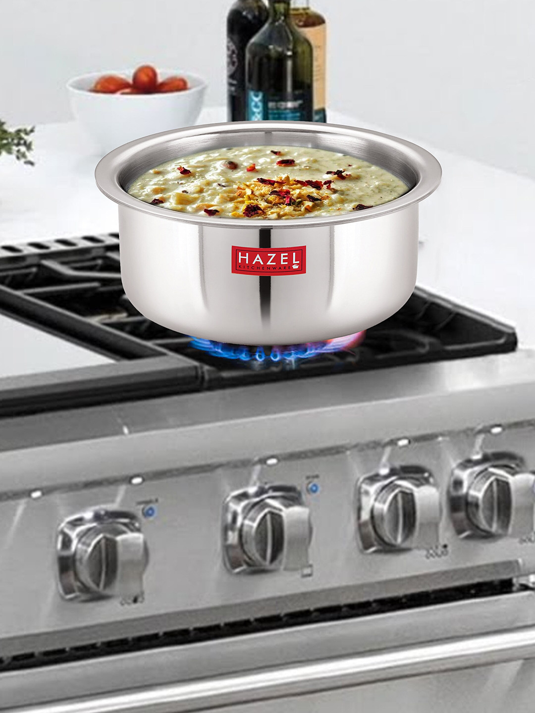 

HAZELTri-Ply Stainless Steel Tope Cookware 1Ltr, Silver