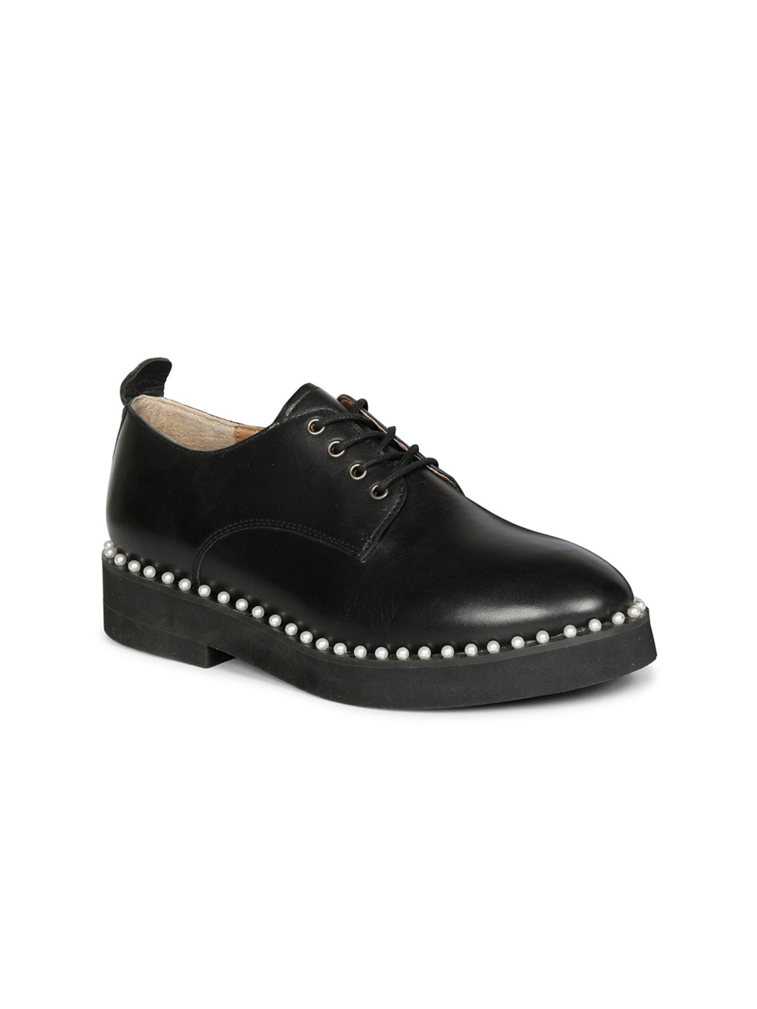 

Saint G Women Black Leather Derby