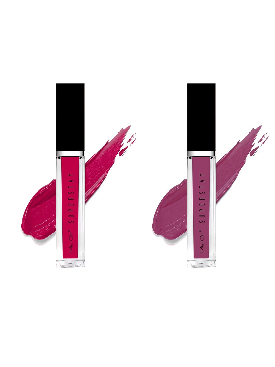 

ME-ON Set Of 2 Super Stay Lip Gloss 6ml Each - Sensual Rose 11 & Mauve Story 24, Red