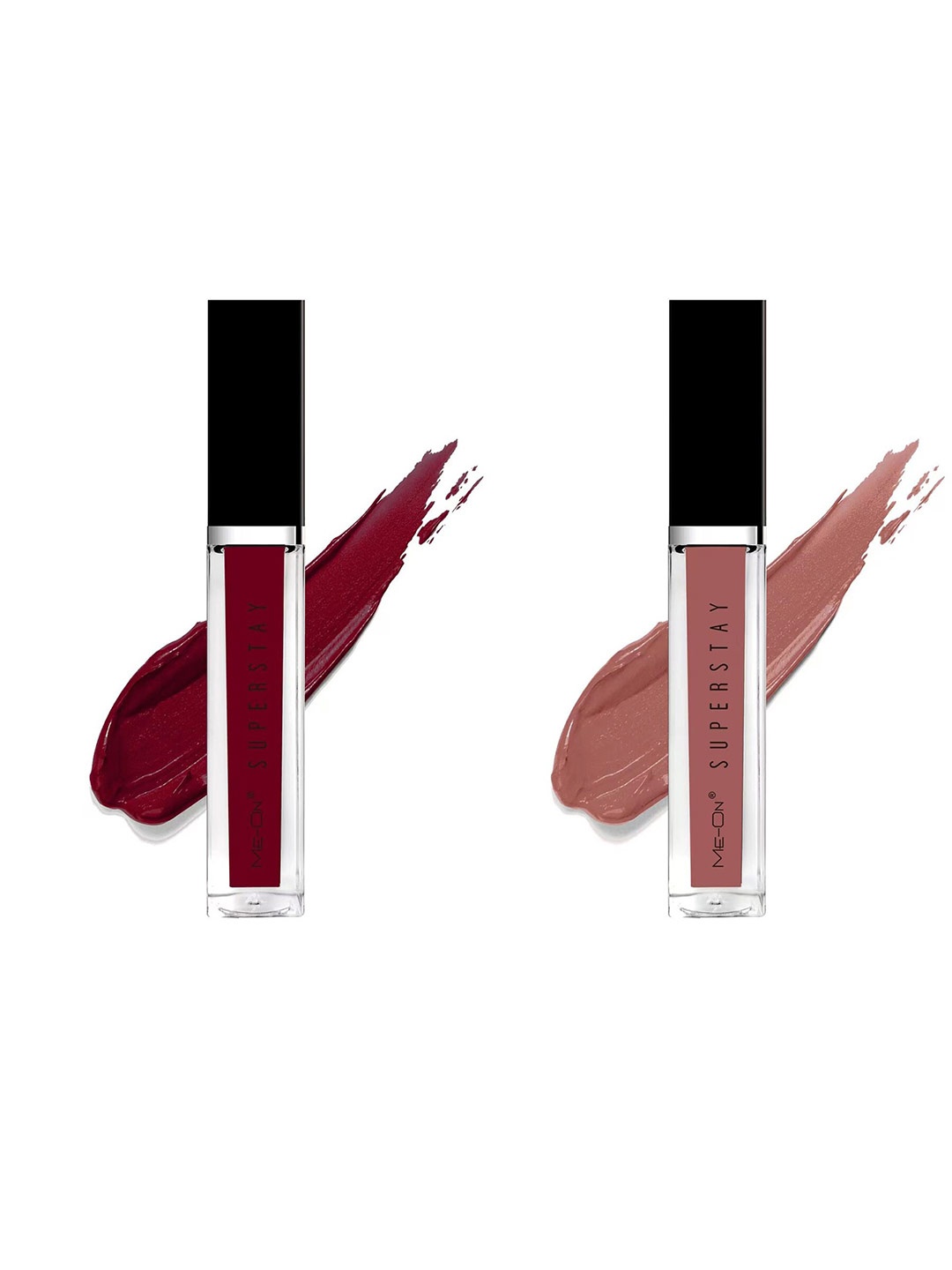 

ME-ON Set Of 2 Super Stay Lip Gloss 6ml Each - Arabian Nights 15 & Nude Nuance 20, Maroon