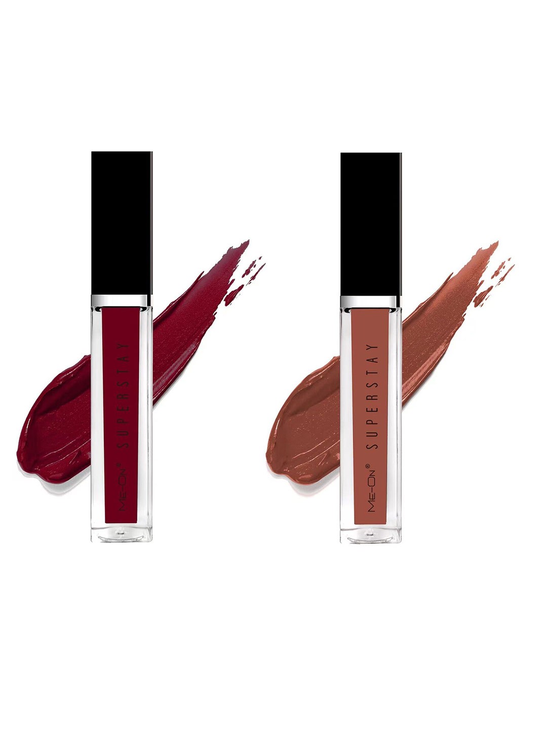 

ME-ON Set Of 2 Super Stay Lip Gloss 6ml Each - Wine 13 & Coffee Mocha 17, Magenta