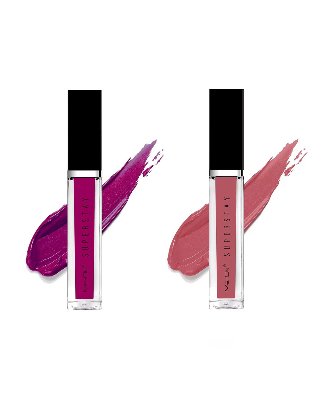 

ME-ON Set Of 2 Super Stay Lip Gloss 6ml Each - Purple Affair 16 & Nude 19