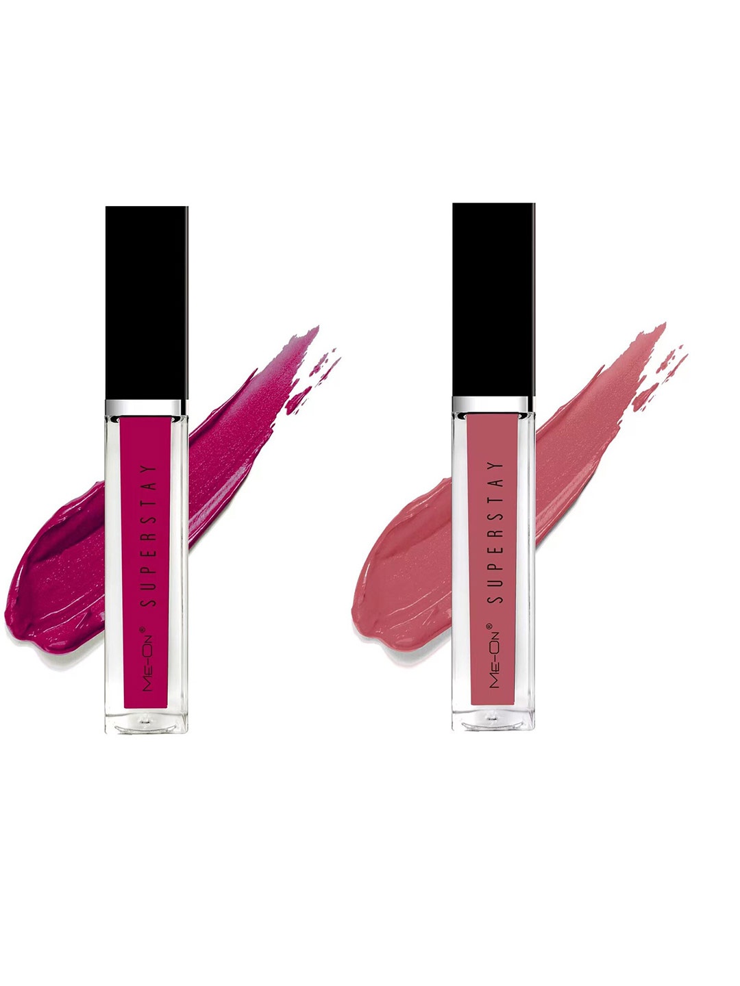 

ME-ON Set Of 2 Super Stay Lip Gloss 6ml Each - Fuschia 09 & Nude 19, Fuchsia
