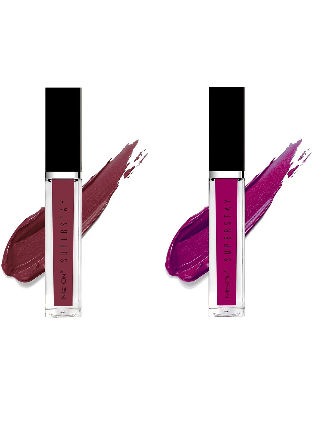 

ME-ON Set Of 2 Super Stay Lip Gloss 6ml Each - Burgundy 14 & Purple Affair 16, Maroon