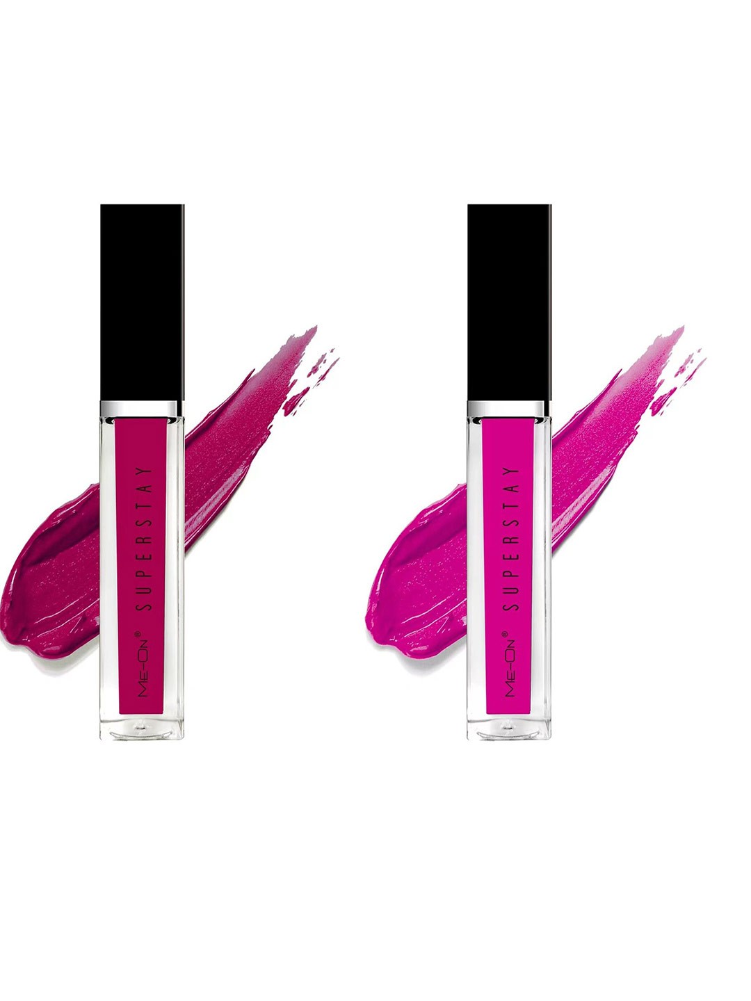 

ME-ON Set Of 2 Super Stay Lip Gloss 6ml Each - Fuschia 09 & Passionate Pink 10, Fuchsia