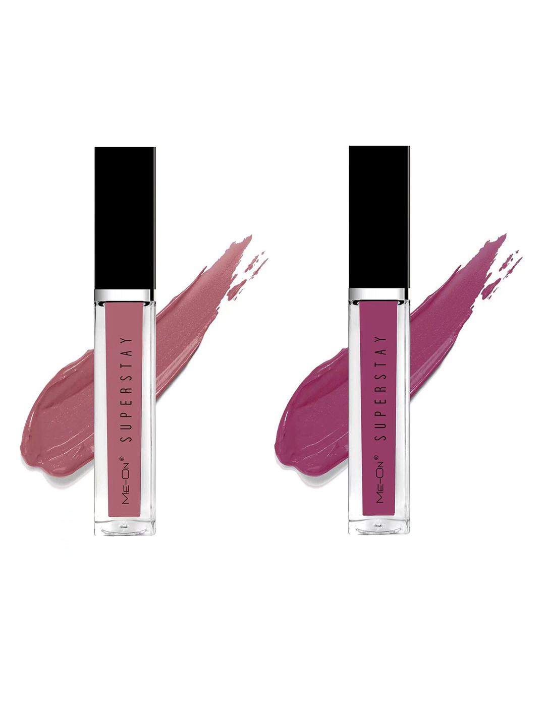 

ME-ON Set Of 2 Super Stay Lip Gloss 6ml Each - Kinda Sexy 22 & Mauve Story 24, Nude