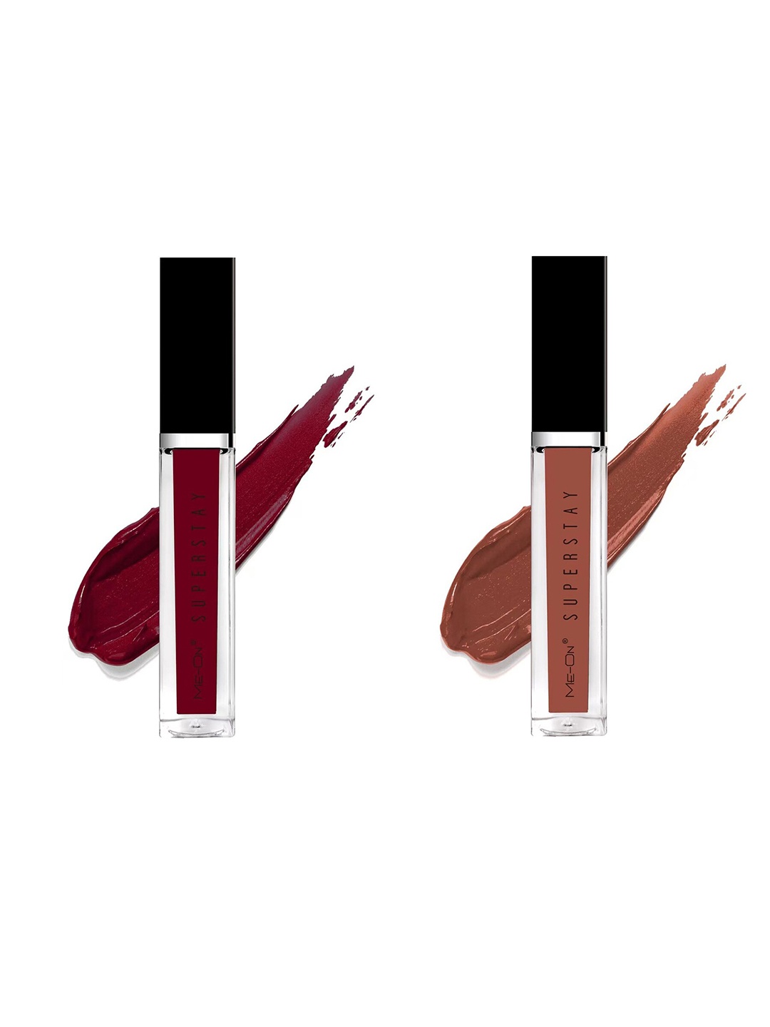 

ME-ON Set Of 2 Super Stay Lip Gloss 6ml Each - Arabian Nights 15 & Coffee Mocha 17, Magenta