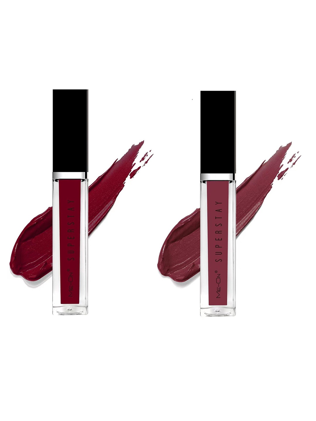 

ME-ON Set Of 2 Super Stay Lip Gloss 6ml Each - Wine 13 & Burgundy 14, Magenta