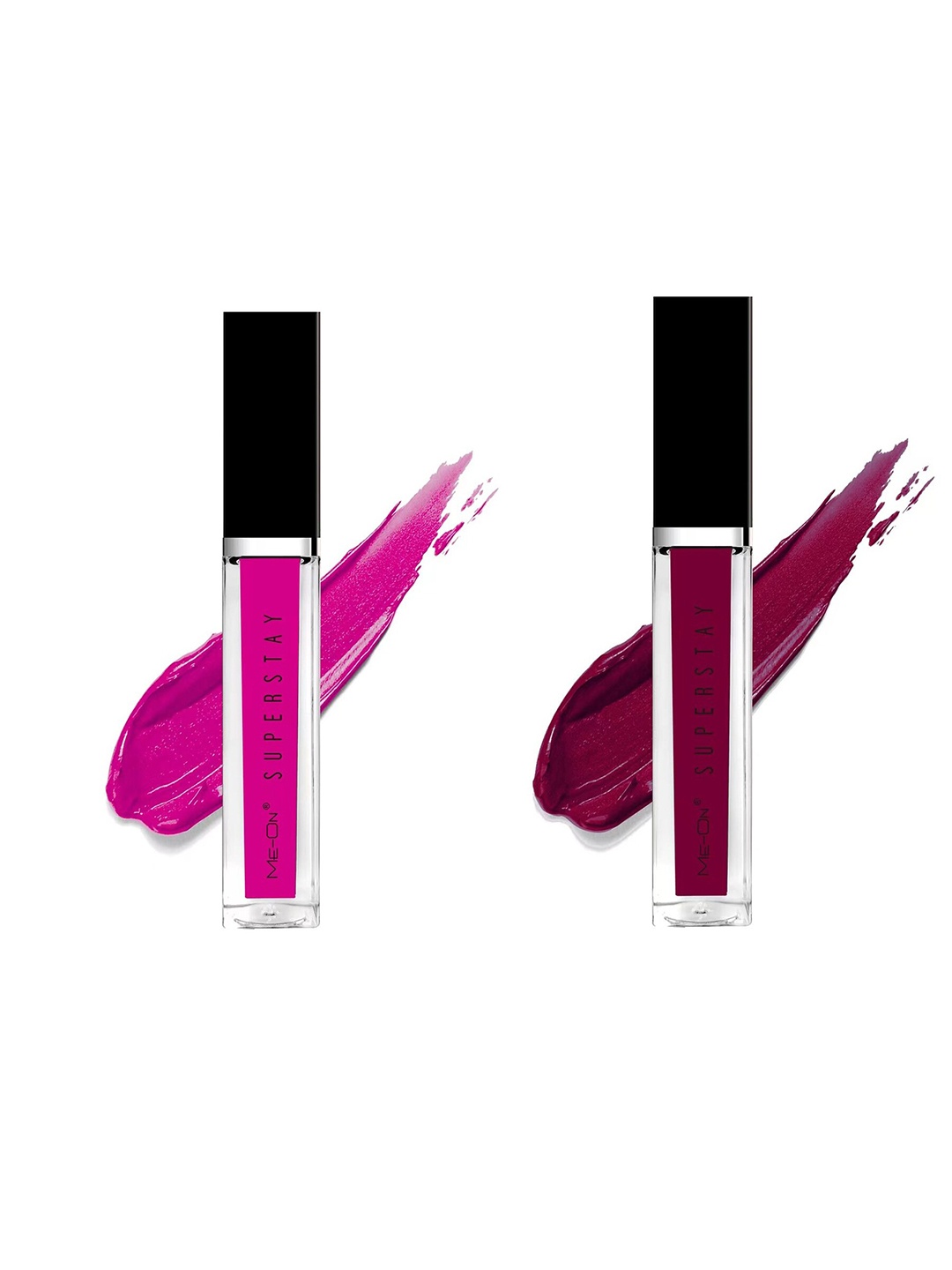 

ME-ON Set Of 2 Super Stay Lip Gloss 6ml Each - Passionate Pink 10 & Red Wine 12