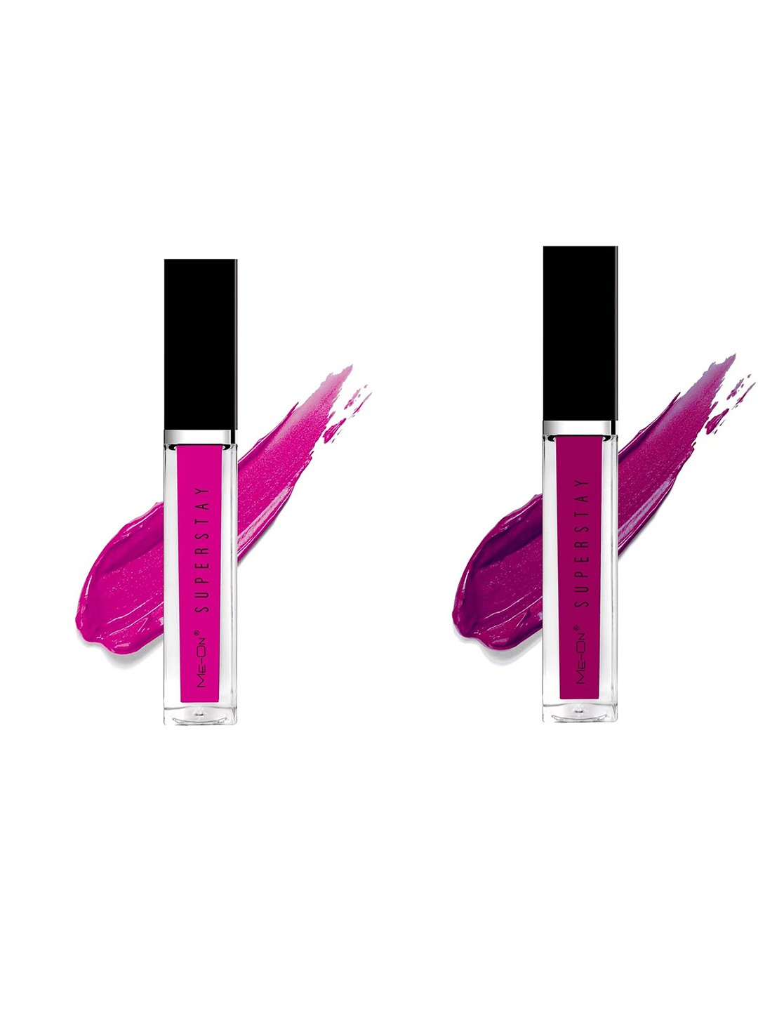 

ME-ON Superstay Set Of 2 Glossy Lip Gloss 12 ml Each - Passionate Pink 10 & Purple Affair 16