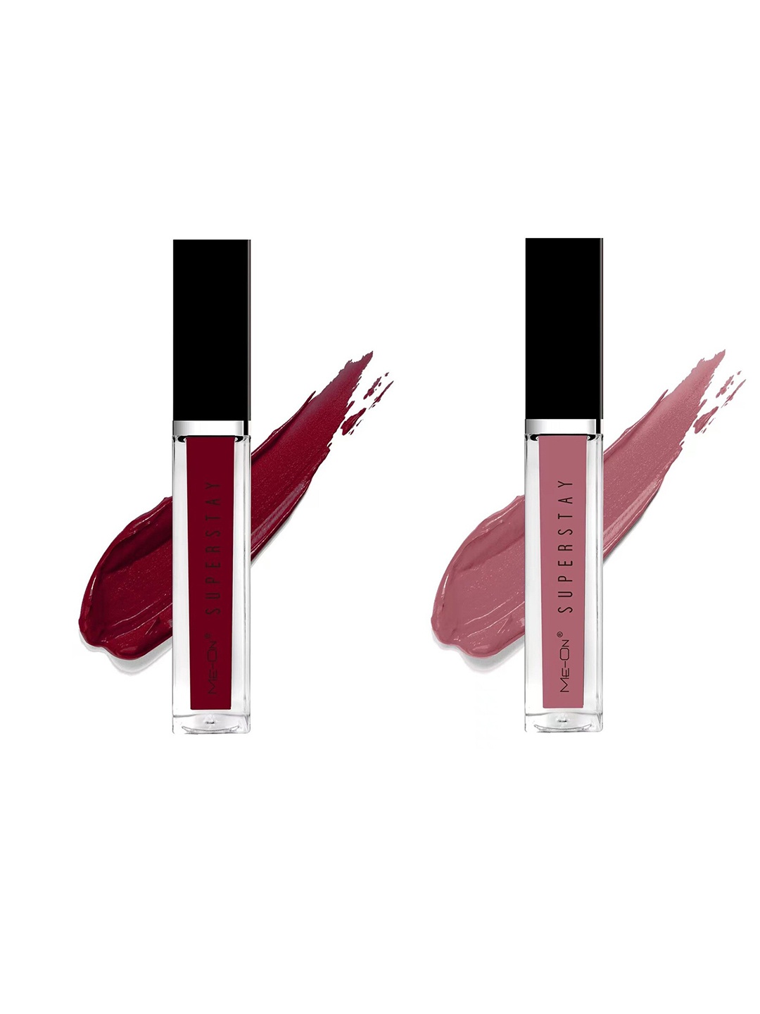 

ME-ON Superstay Set Of 2 Glossy Lip Gloss 12 ml Each - Arabian Nights 15 & Kinda Sexy 22, Magenta