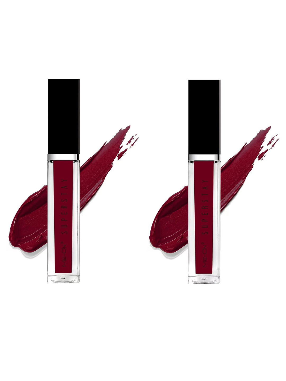 

ME-ON Superstay Set Of 2 Glossy Lip Gloss 12 ml Each - Wine 13 & Arabian Nights 15, Maroon