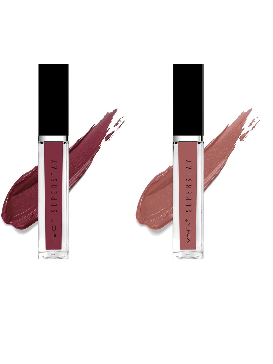 

ME-ON Superstay Set Of 2 Glossy Lip Gloss 12 ml Each - Burgundy 14 & Nude Nuance 20