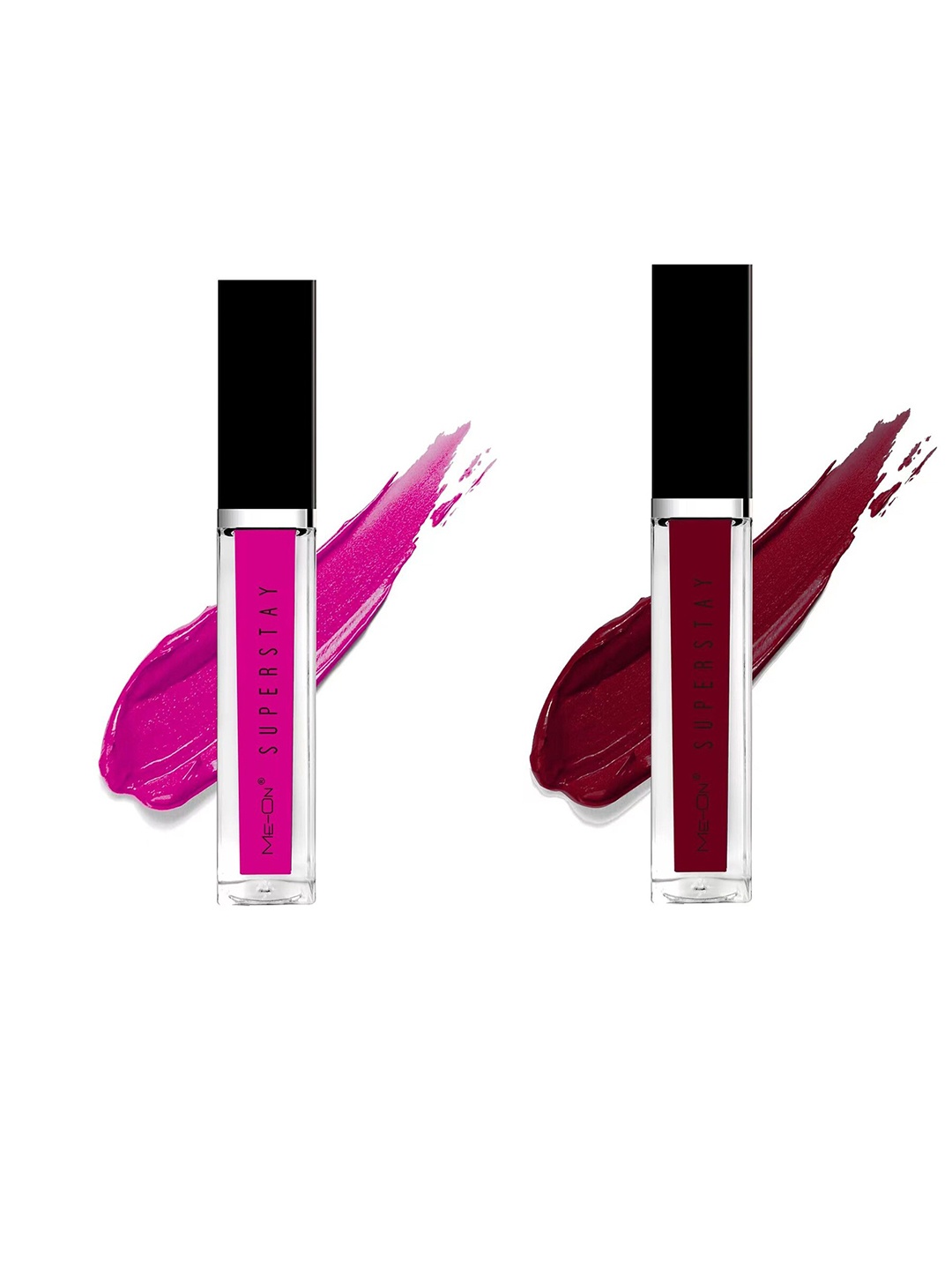 

ME-ON Superstay Set Of 2 Glossy Lip Gloss 12 ml Each - Passionate Pink 10 & Wine 13