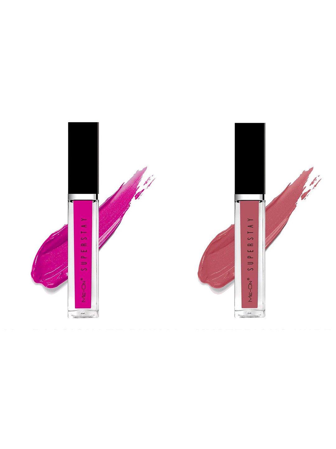 

ME-ON Superstay Set Of 2 Glossy Lip Gloss 12 ml Each - Passionate Pink 16 & Mysterious Nude 23