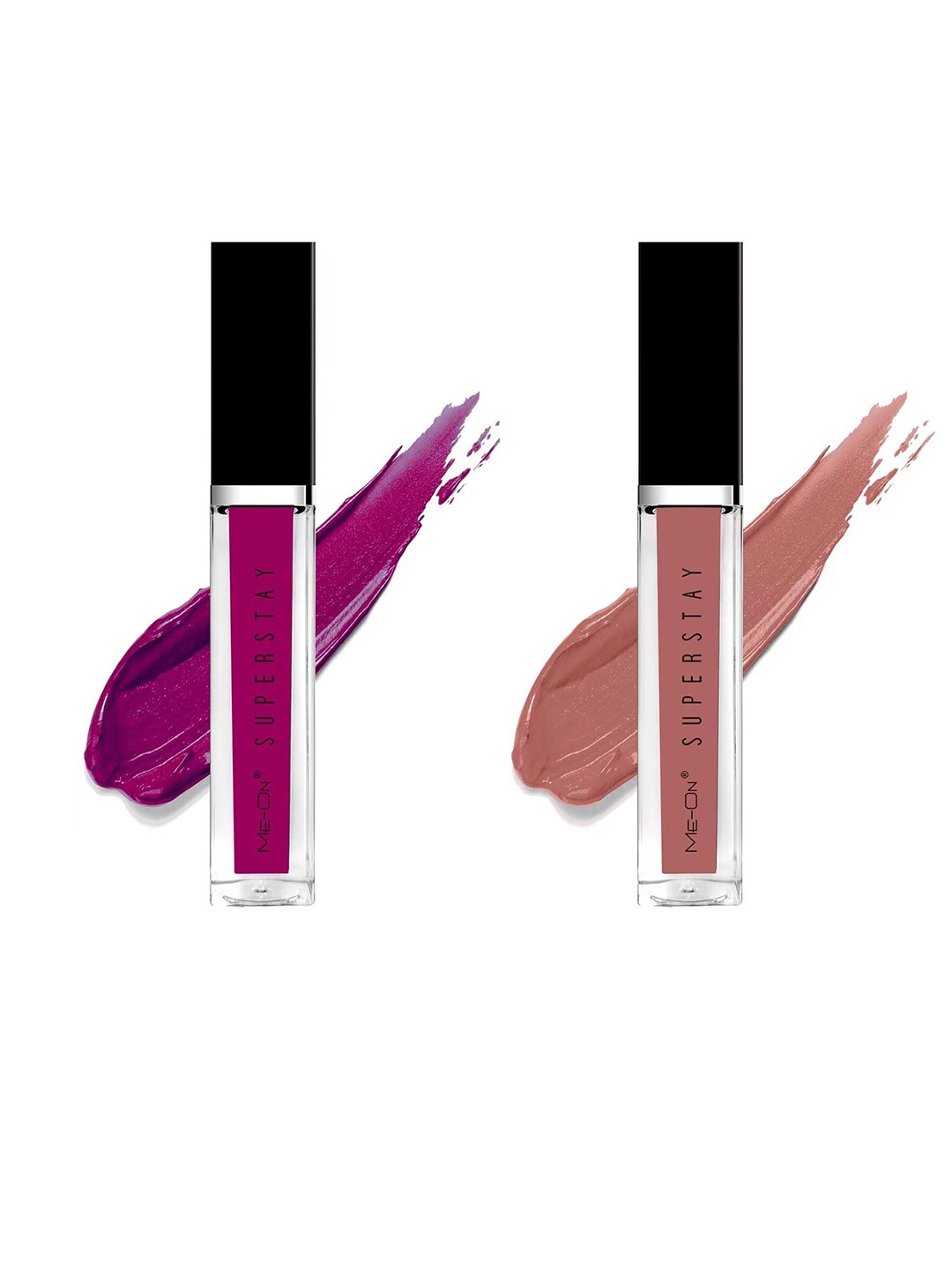 

ME-ON Superstay Set Of 2 Glossy Lip Gloss 12 ml Each - Purple Affair 16 & Sin Kiss 21
