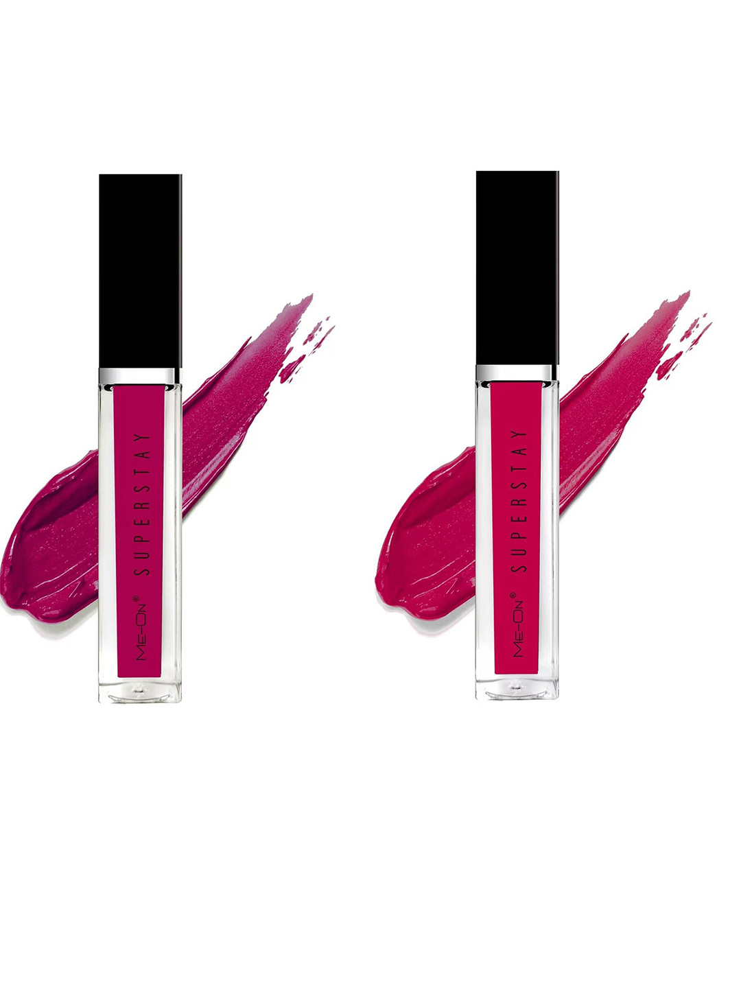

ME-ON Superstay Set Of 2 Glossy Lip Gloss 12 ml Each - Fuschia 09 & Sensual Rose 11, Fuchsia