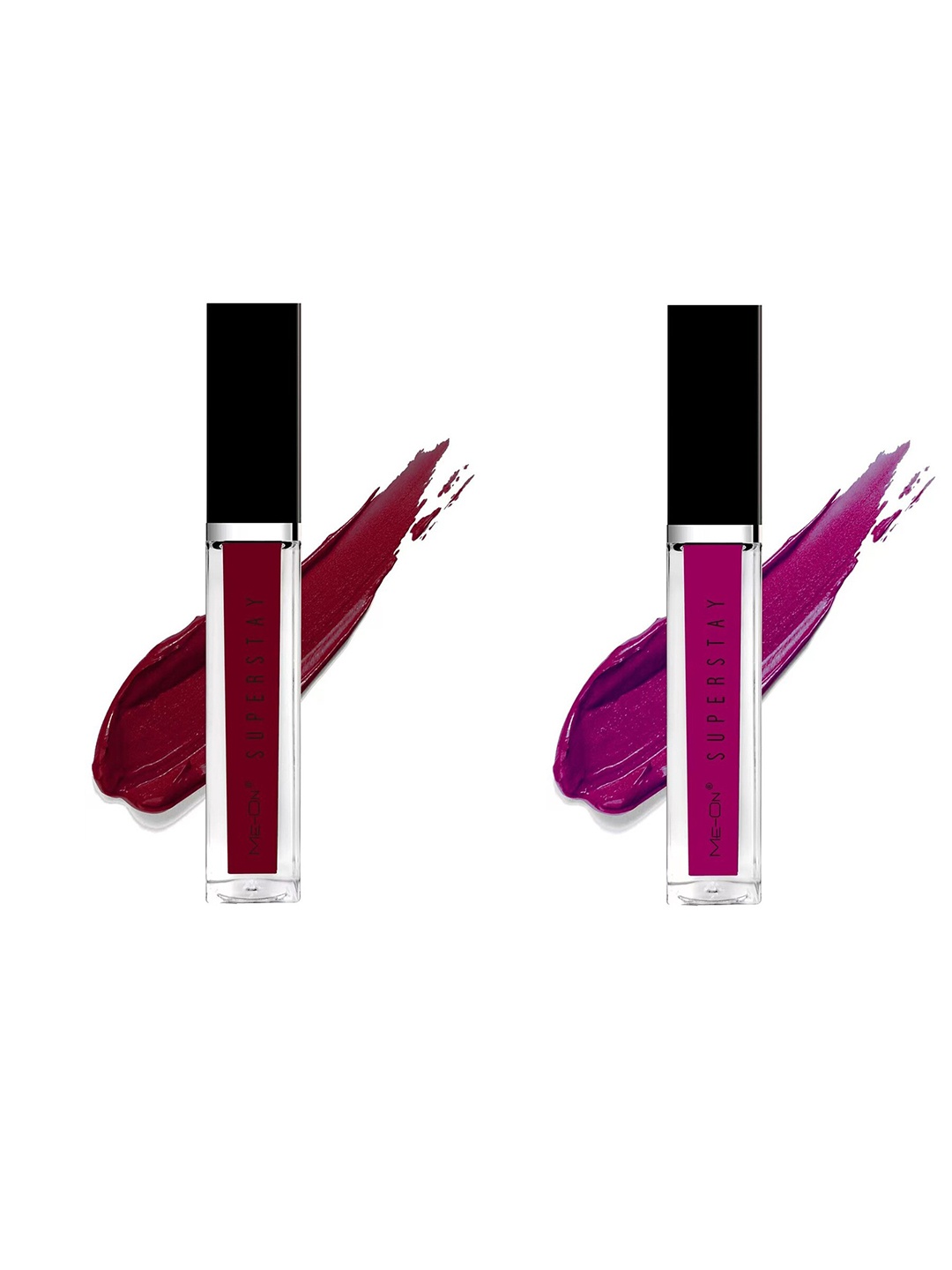 

ME-ON Superstay Set Of 2 Glossy Lip Gloss 12 ml Each - Arabian Night 15 & Purple Affair 16, Red