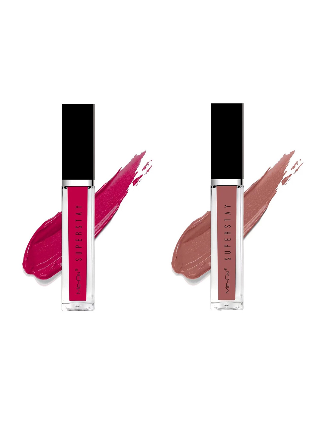 

ME-ON Superstay Set Of 2 Glossy Lip Gloss 12 ml Each - Nude Nuance 20 & Sensual Rose 11