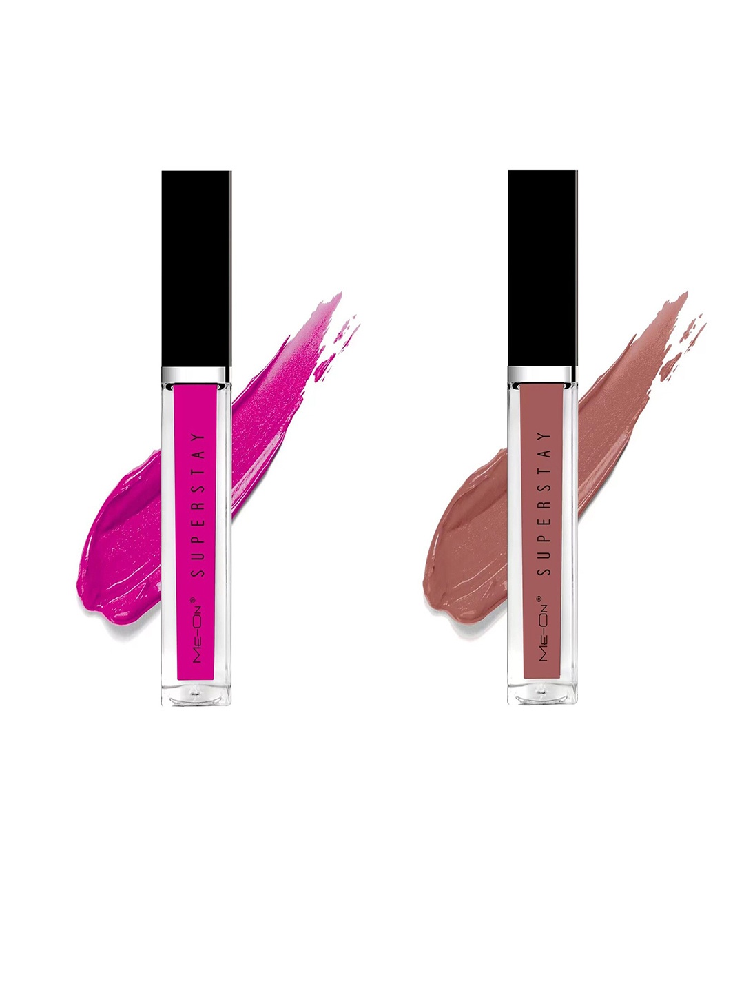 

ME-ON Superstay Set Of 2 Glossy Lip Gloss 12 ml Each - Passionate Pink 10 & Nude Nuance 20
