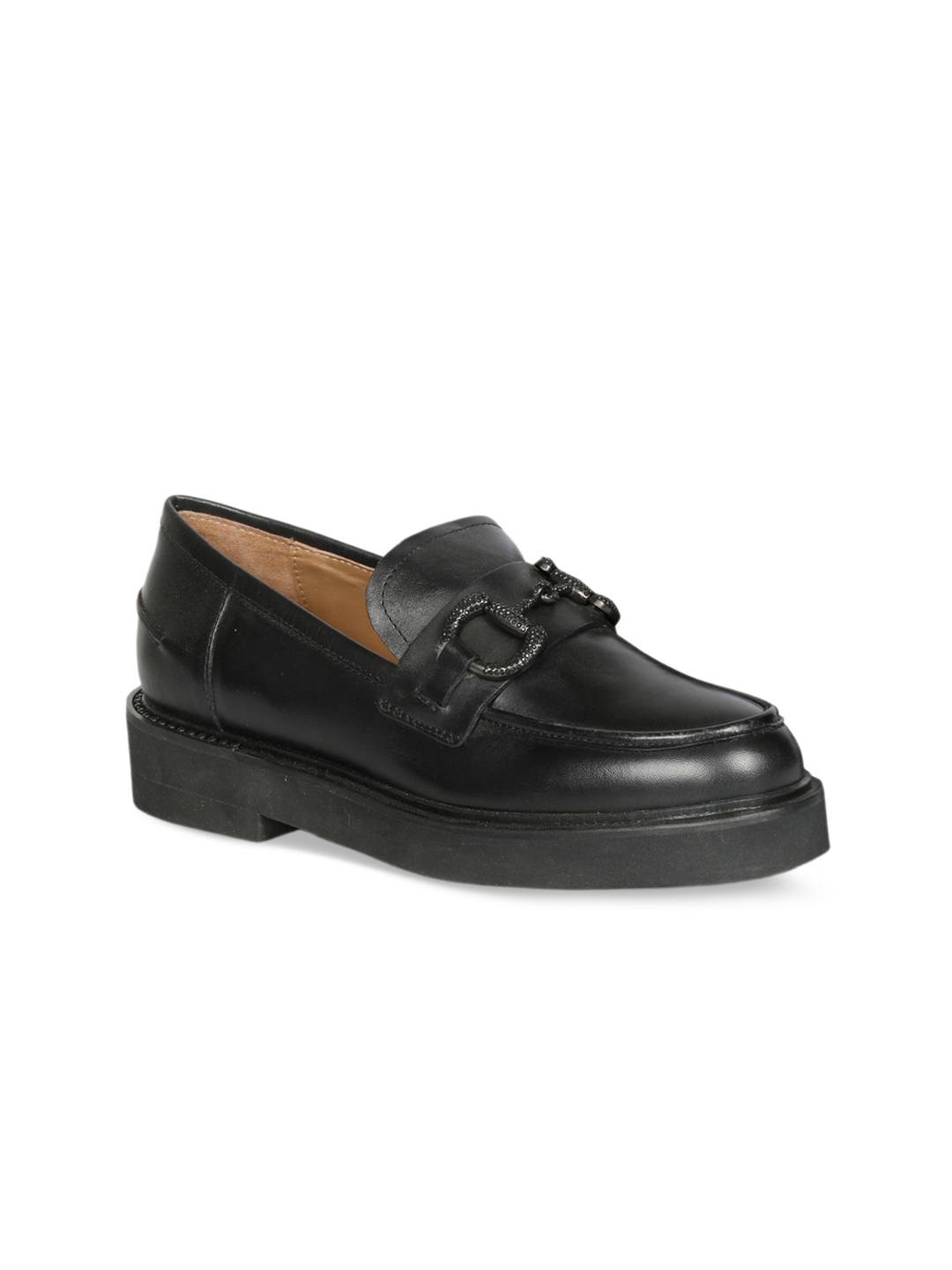 

Saint G Women Black Leather Loafers