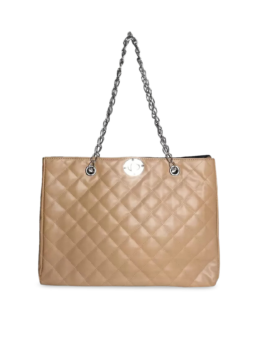 

shashvi Women Tan Solid Structured Shoulder Bag with Quilted