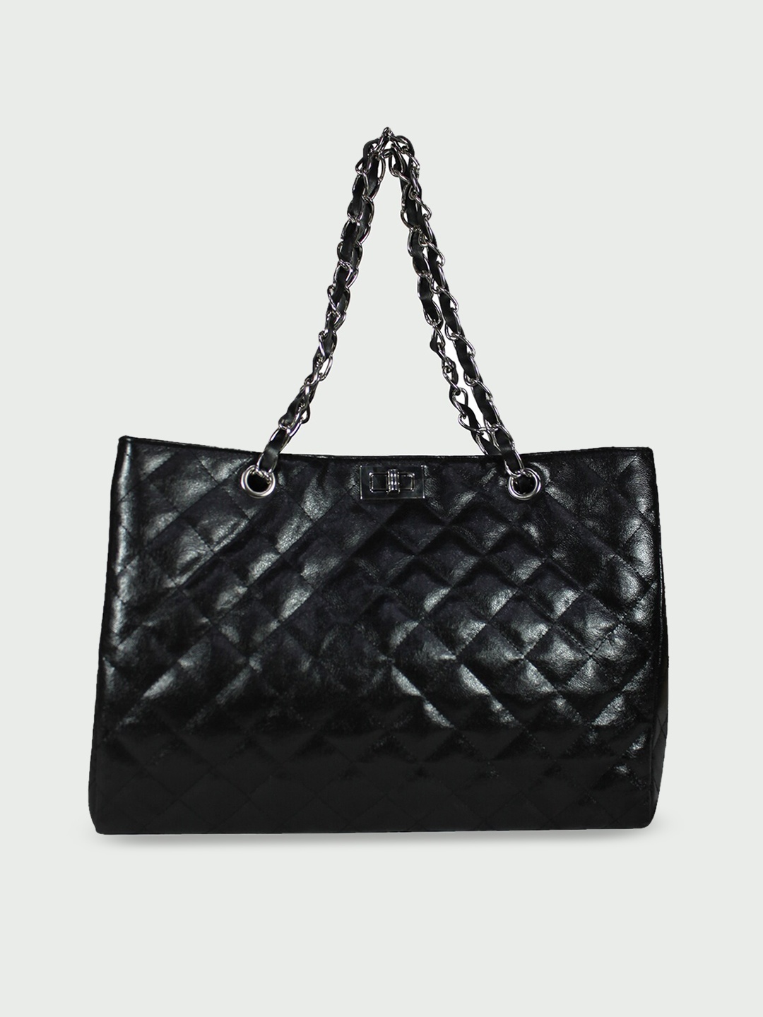

shashvi Women Black Solid Structured Shoulder Bag with Quilted