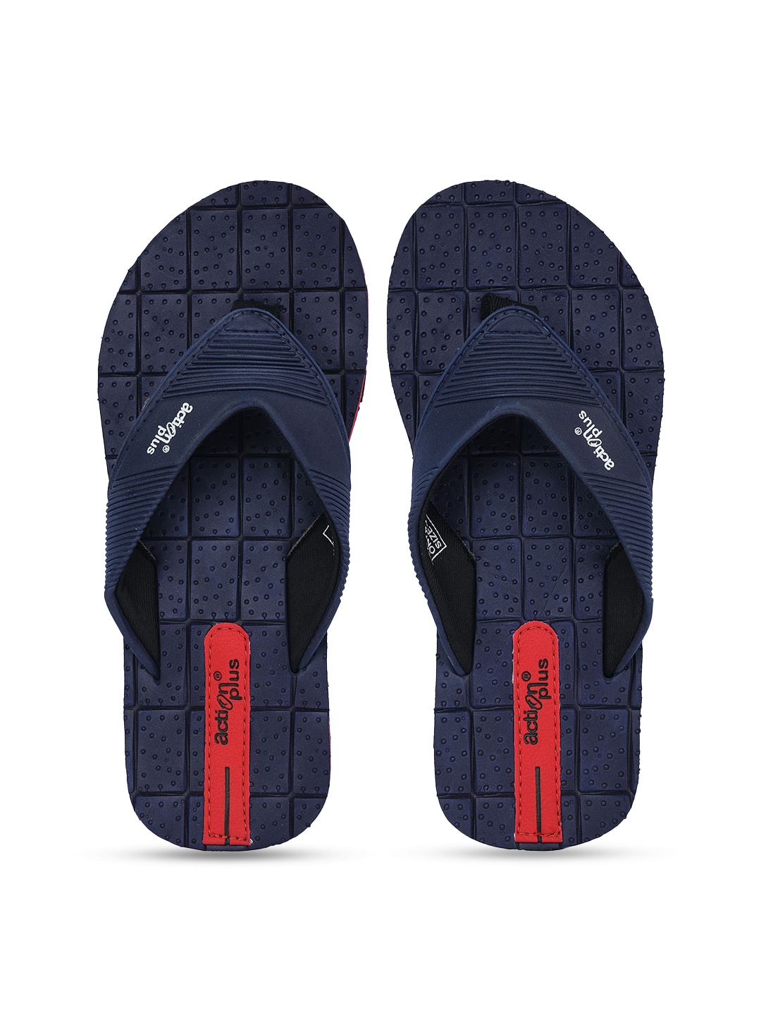 

Action Plus Men Navy Blue & Red Thong Flip-Flops
