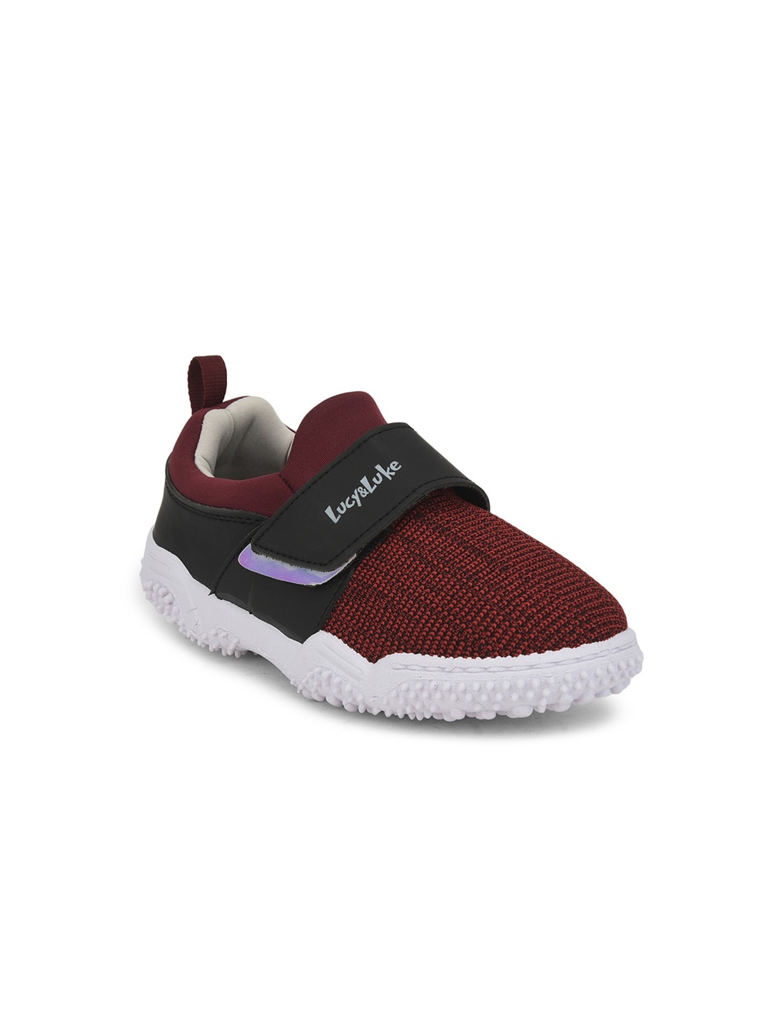 

Liberty Unisex Kids Maroon Colourblocked Slip-On Sneakers