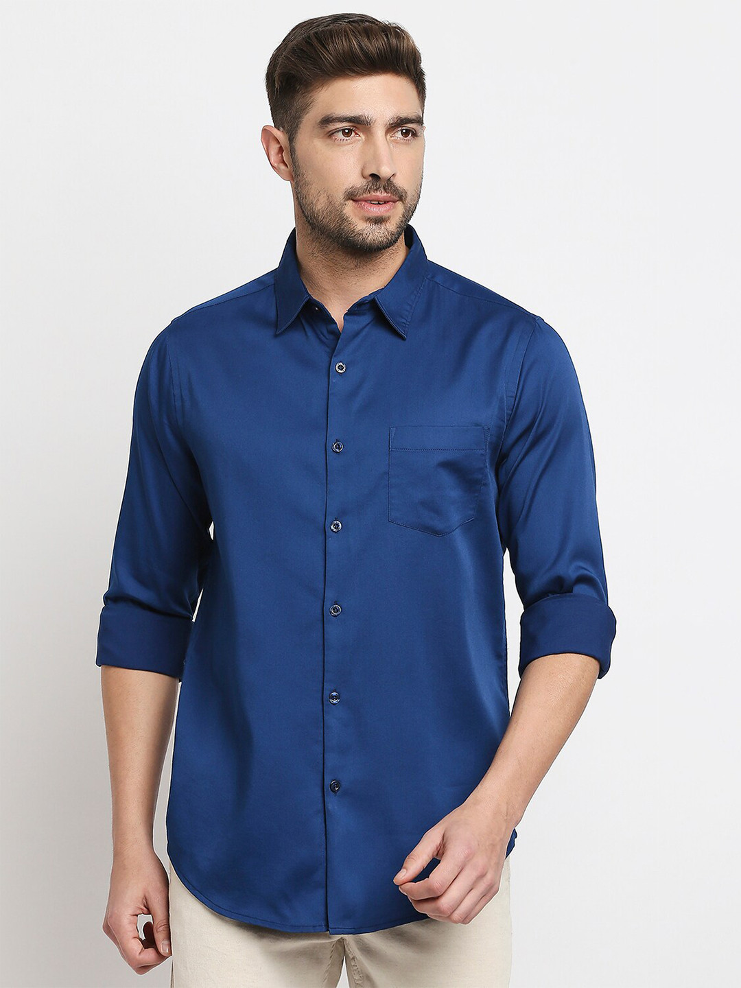 

VALEN CLUB Men Blue Slim Fit Casual Shirt